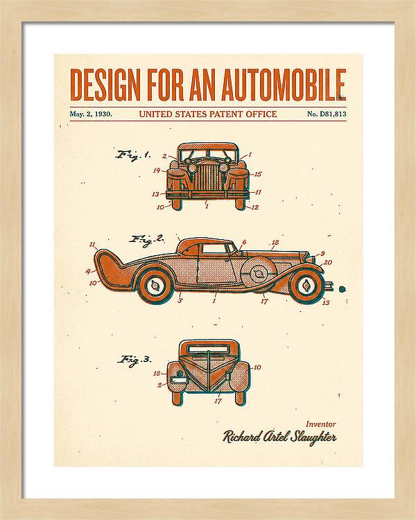 Automobile Retro Patent Usd81813s