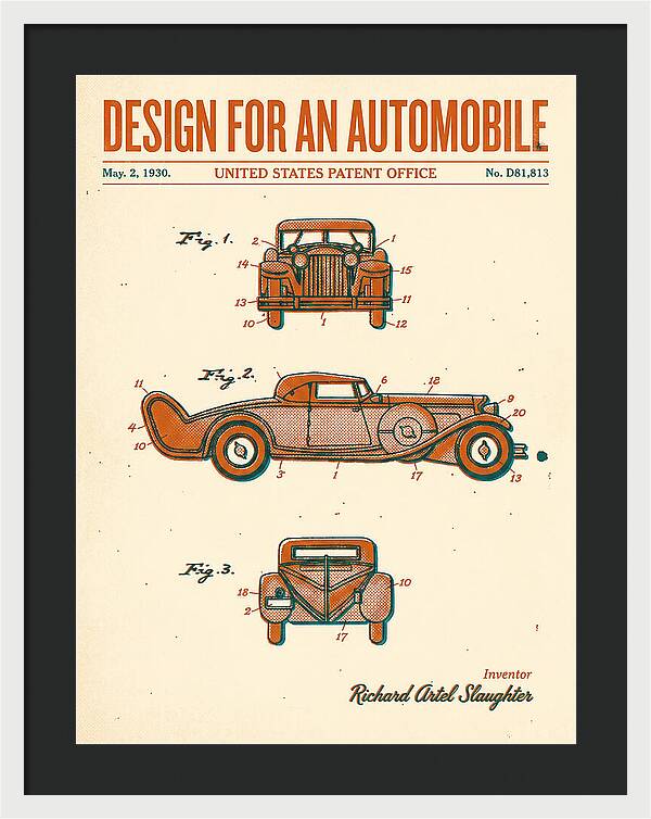 Automobile Retro Patent Usd81813s