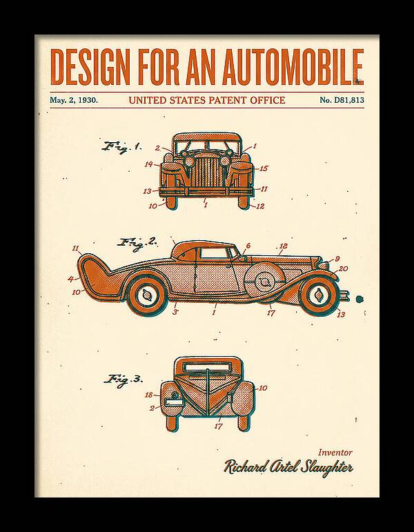 Automobile Retro Patent Usd81813s