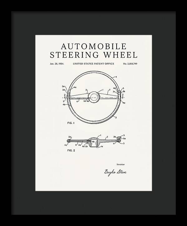 Automobile Steering Wheel Minimalist Patent Us2818749a