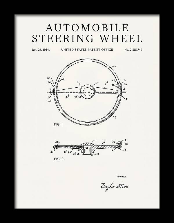 Automobile Steering Wheel Minimalist Patent Us2818749a