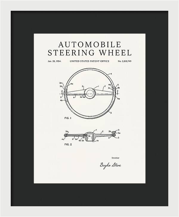 Automobile Steering Wheel Minimalist Patent Us2818749a