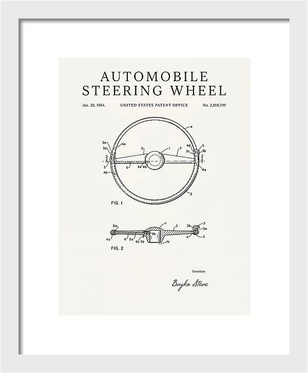 Automobile Steering Wheel Minimalist Patent Us2818749a