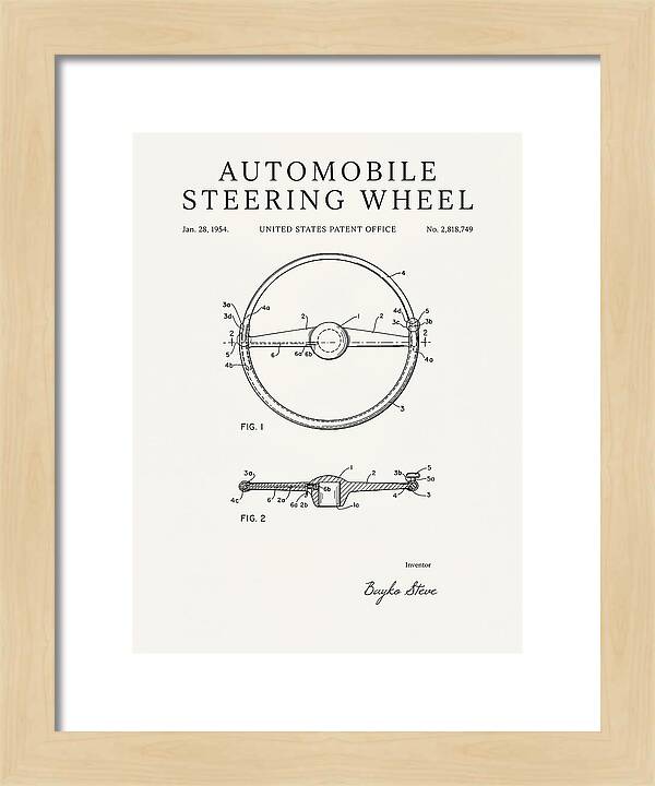 Automobile Steering Wheel Minimalist Patent Us2818749a