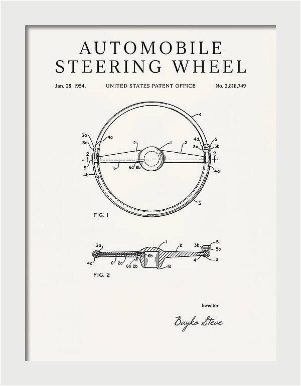 Automobile Steering Wheel Minimalist Patent Us2818749a