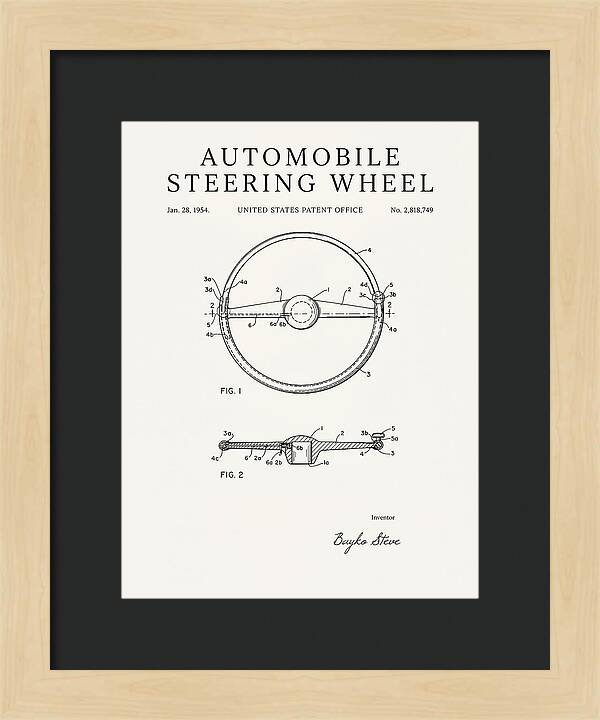 Automobile Steering Wheel Minimalist Patent Us2818749a