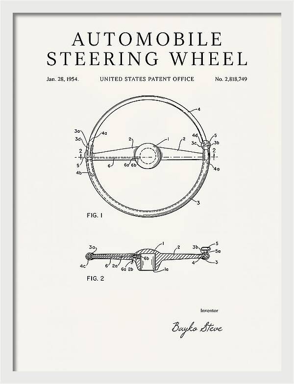 Automobile Steering Wheel Minimalist Patent Us2818749a