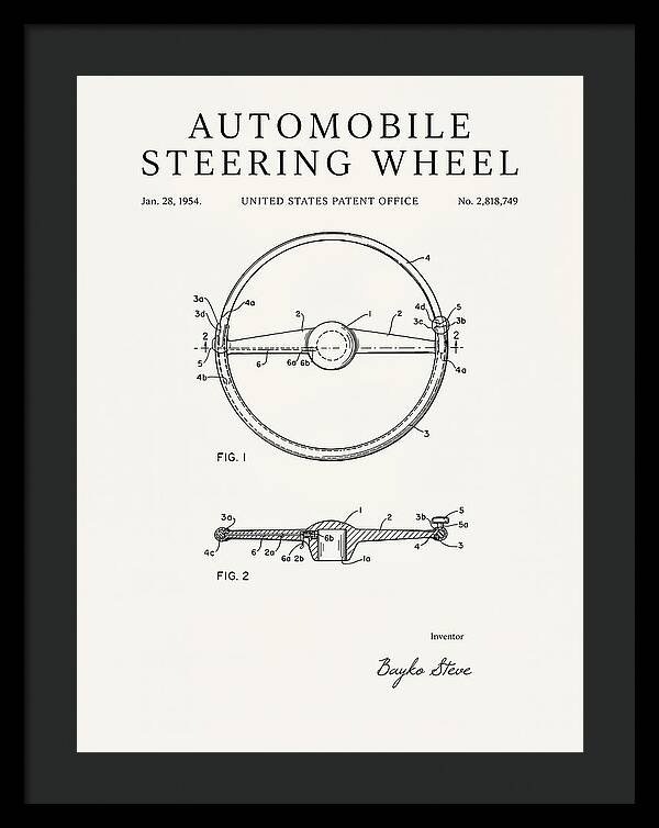 Automobile Steering Wheel Minimalist Patent Us2818749a