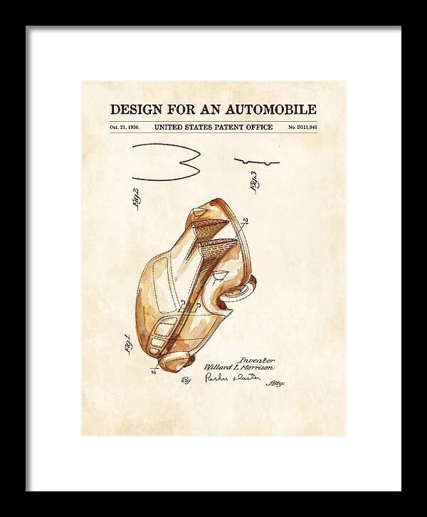 Automobile Watercolor Patent Usd111841s