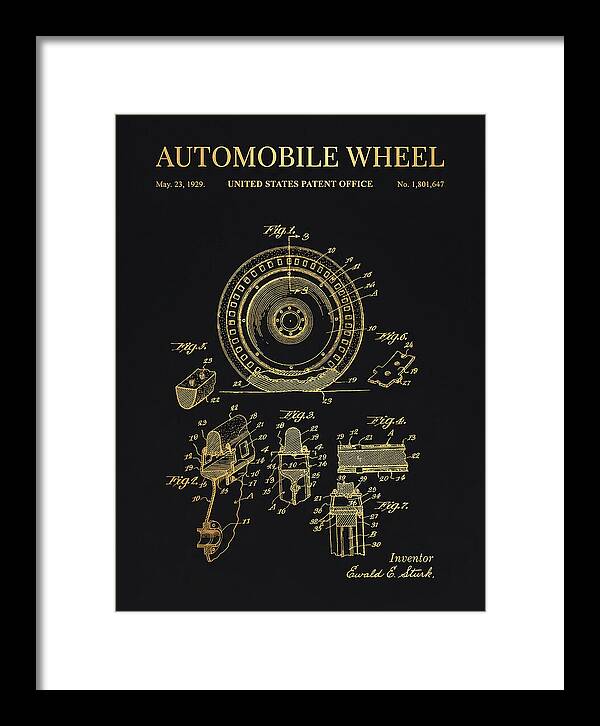 Automobile Wheel Gold Patent Us1801647a