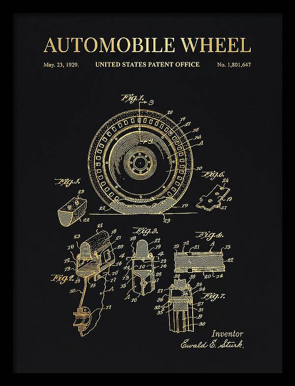 Automobile Wheel Gold Patent Us1801647a