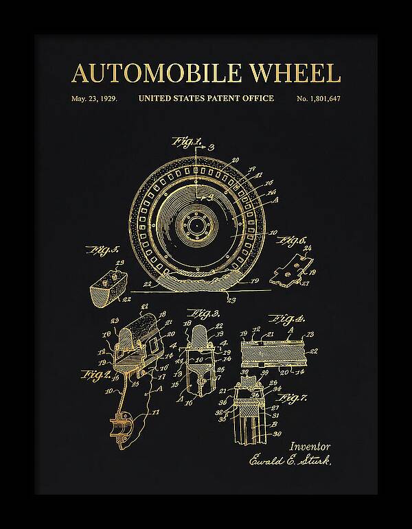 Automobile Wheel Gold Patent Us1801647a