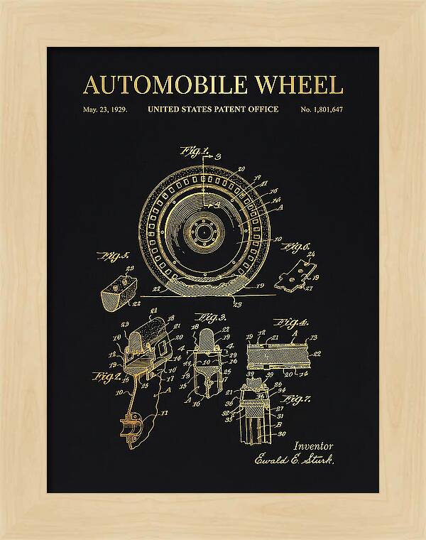 Automobile Wheel Gold Patent Us1801647a