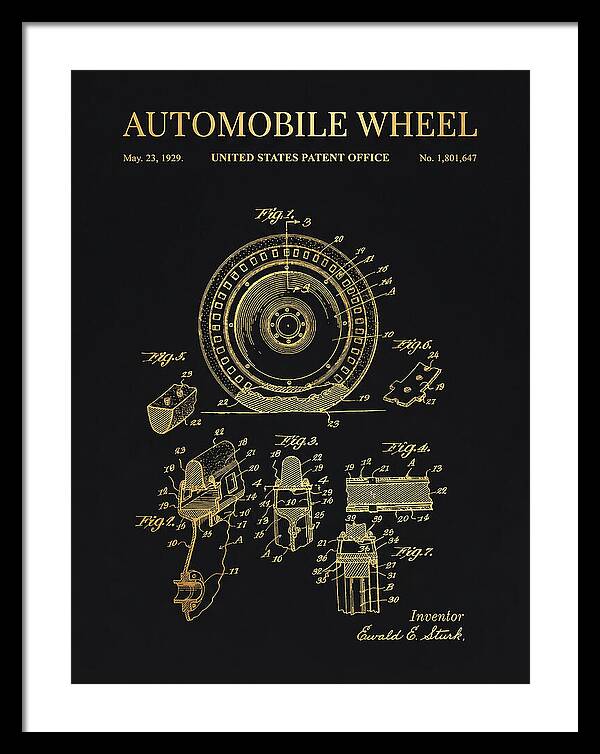Automobile Wheel Gold Patent Us1801647a