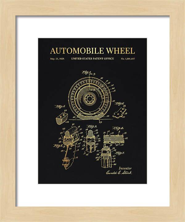 Automobile Wheel Gold Patent Us1801647a