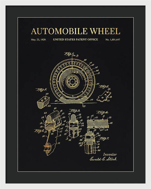 Automobile Wheel Gold Patent Us1801647a