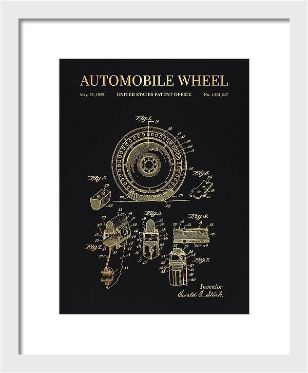 Automobile Wheel Gold Patent Us1801647a
