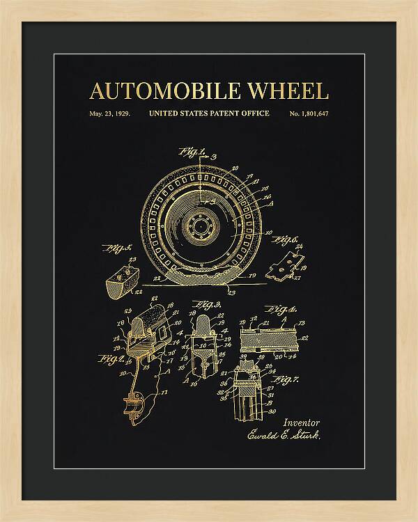 Automobile Wheel Gold Patent Us1801647a