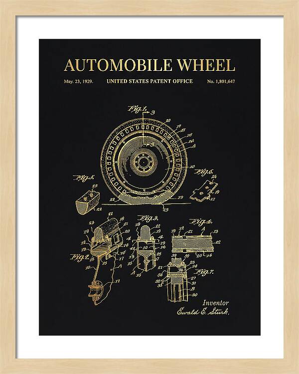 Automobile Wheel Gold Patent Us1801647a