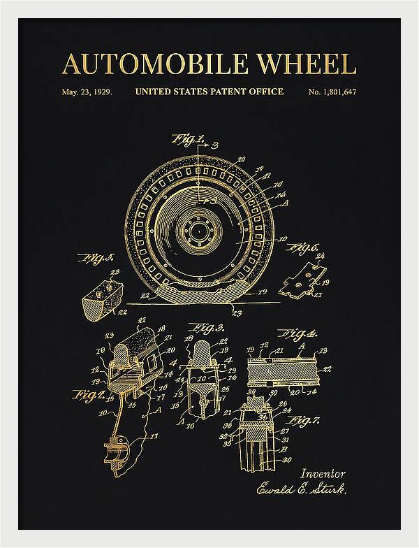 Automobile Wheel Gold Patent Us1801647a