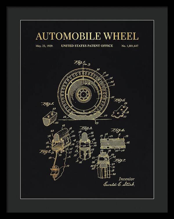 Automobile Wheel Gold Patent Us1801647a