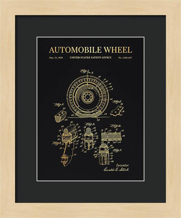 Automobile Wheel Gold Patent Us1801647a