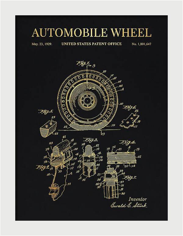 Automobile Wheel Gold Patent Us1801647a