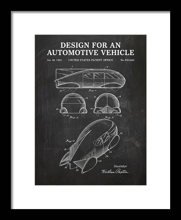 Automotive Vehicle Chalkboard Patent Usd93863s