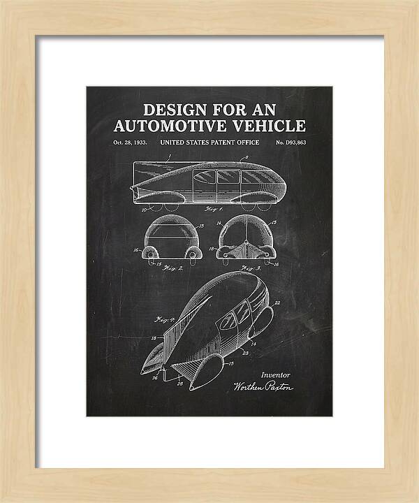 Automotive Vehicle Chalkboard Patent Usd93863s