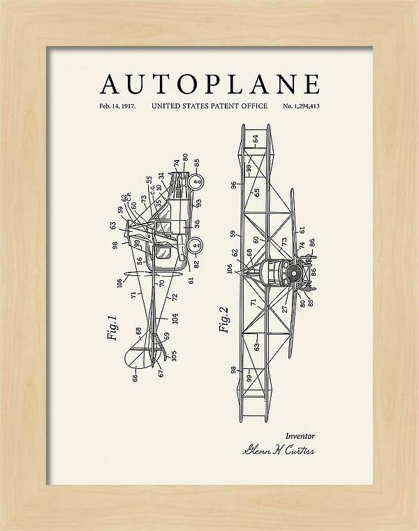 Autoplane Curtiss Minimalist Patent Us1294413