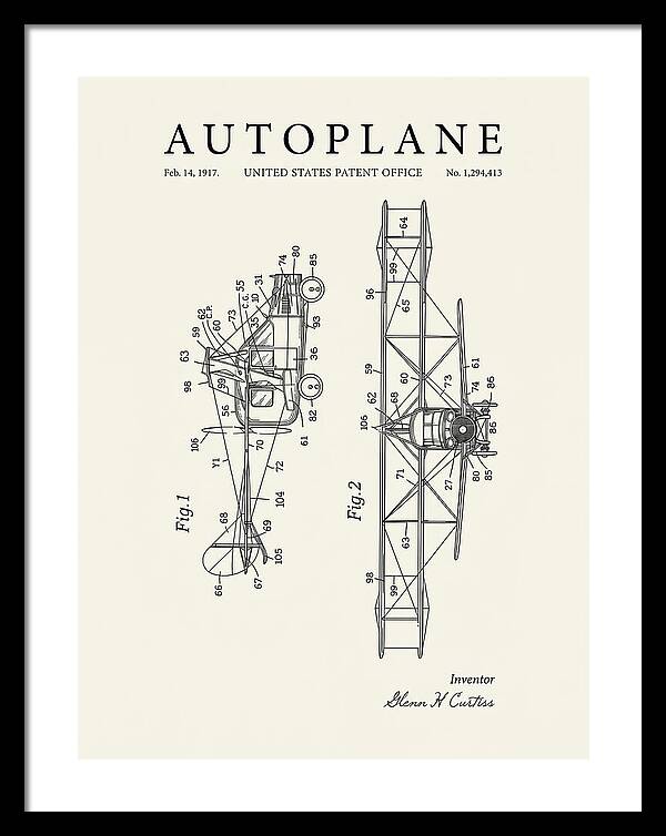 Autoplane Curtiss Minimalist Patent Us1294413