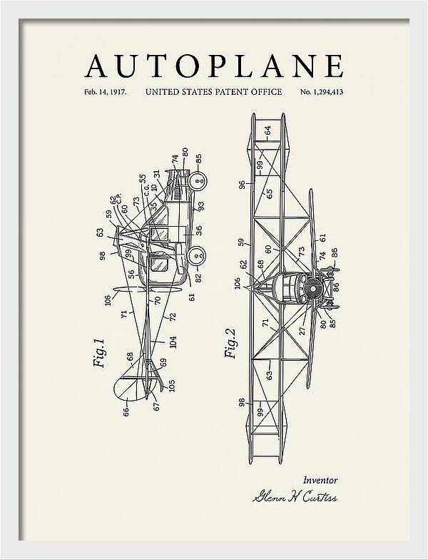 Autoplane Curtiss Minimalist Patent Us1294413