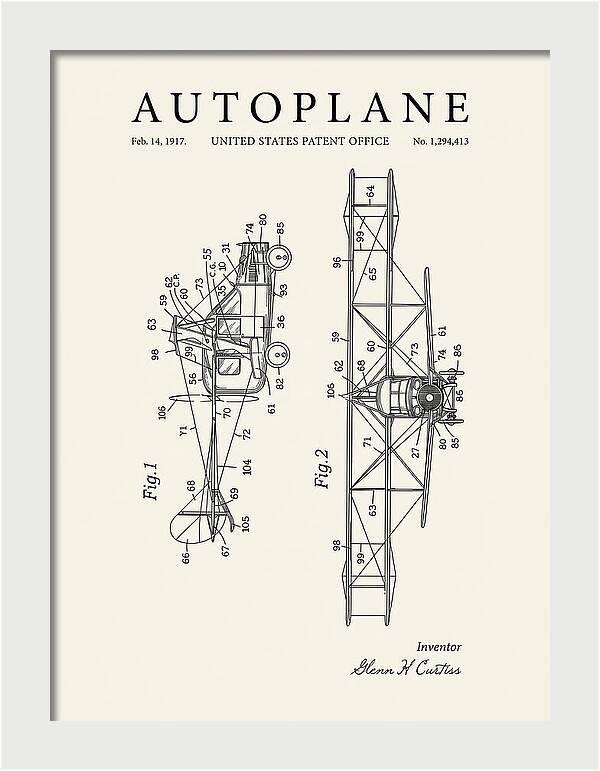 Autoplane Curtiss Minimalist Patent Us1294413
