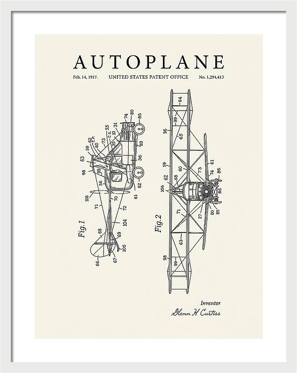 Autoplane Curtiss Minimalist Patent Us1294413
