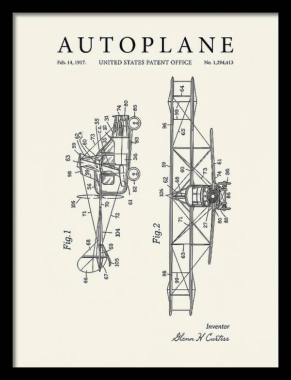 Autoplane Curtiss Minimalist Patent Us1294413