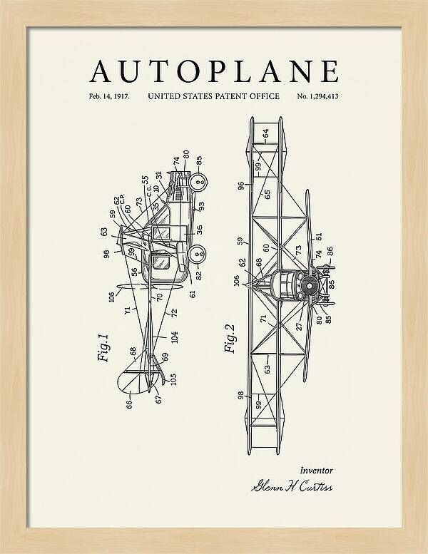 Autoplane Curtiss Minimalist Patent Us1294413