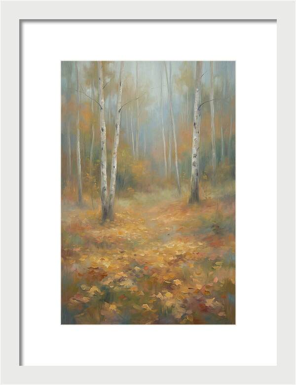 Autumn Birch Forest Floor