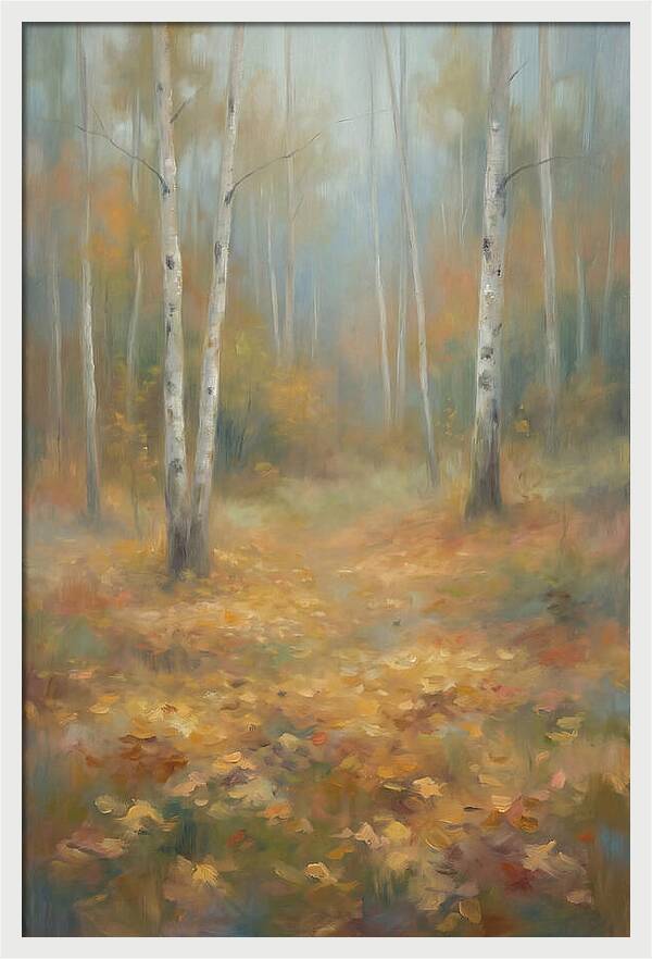 Autumn Birch Forest Floor