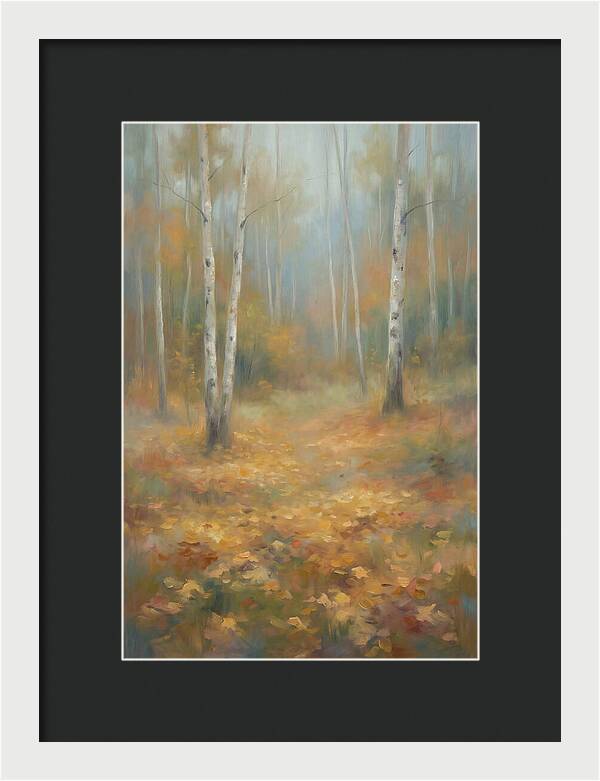 Autumn Birch Forest Floor