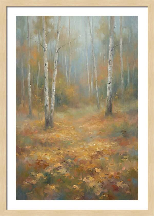 Autumn Birch Forest Floor