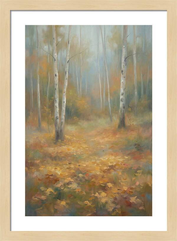 Autumn Birch Forest Floor