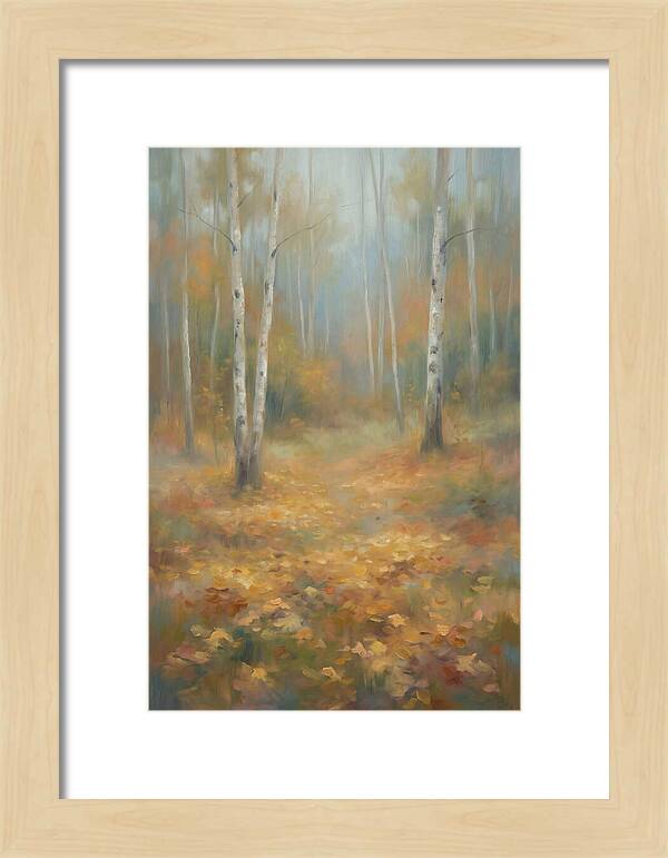 Autumn Birch Forest Floor