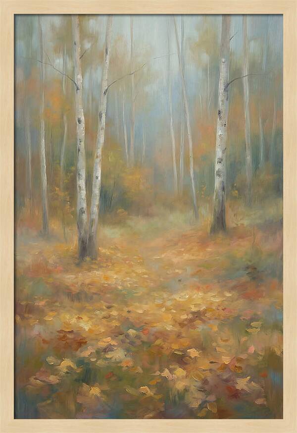 Autumn Birch Forest Floor