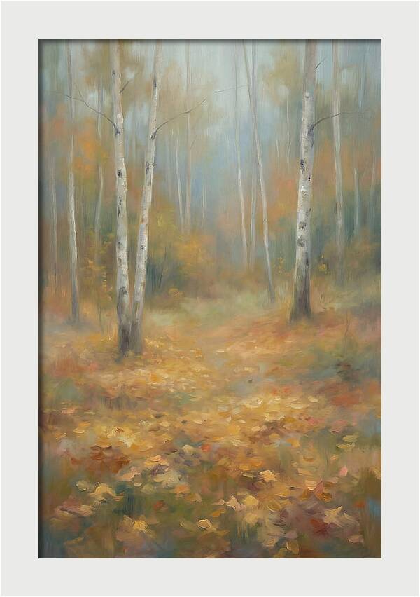 Autumn Birch Forest Floor