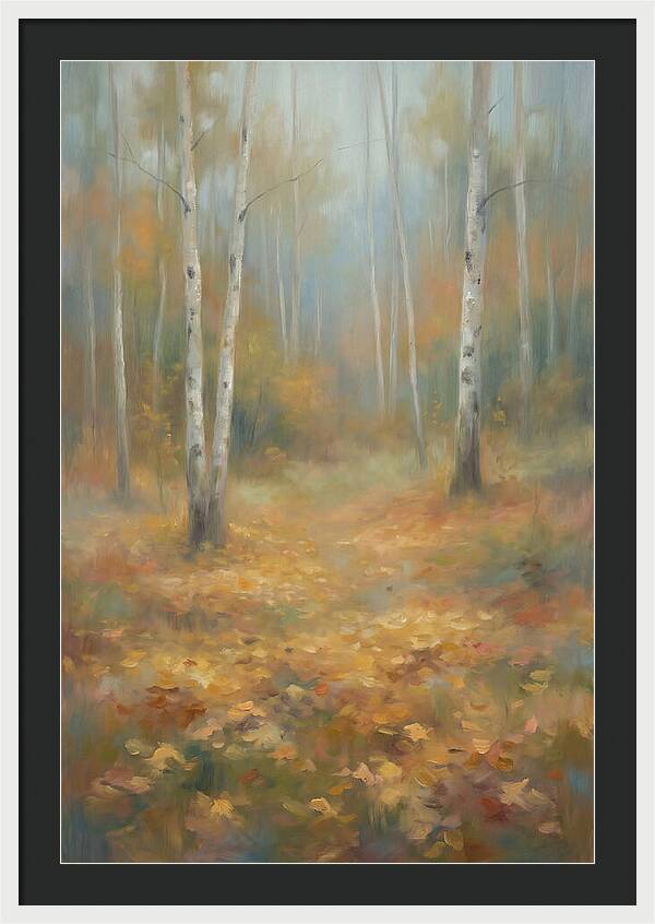 Autumn Birch Forest Floor