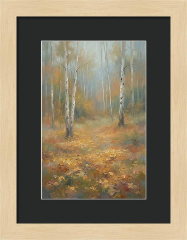 Autumn Birch Forest Floor
