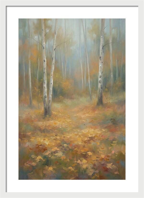 Autumn Birch Forest Floor