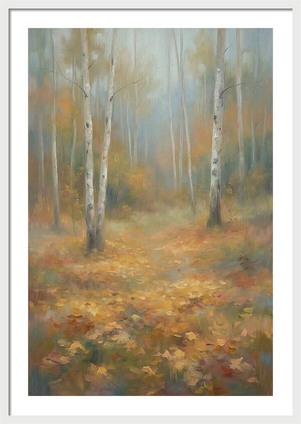 Autumn Birch Forest Floor