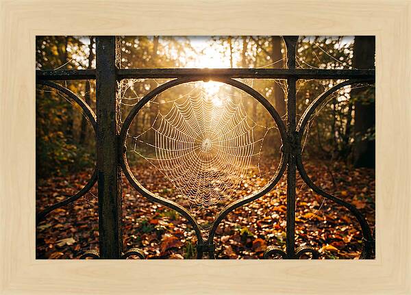 Autumn Dewy Cobwebs Glimmering