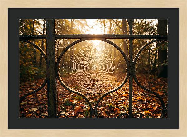 Autumn Dewy Cobwebs Glimmering